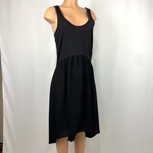 Anthropologie Left Of Center Tulipan Boho Tank Dress S Black Sleeveless High Low